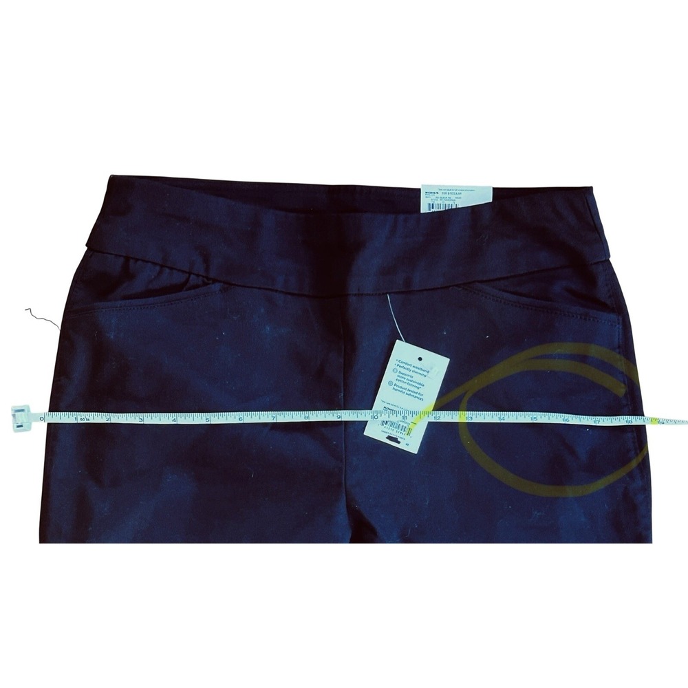 NWT Croft & Barrow The Effortless Stretch Chino Pant Mid Rise Black Sz8 Cotton - Picture 8 of 10